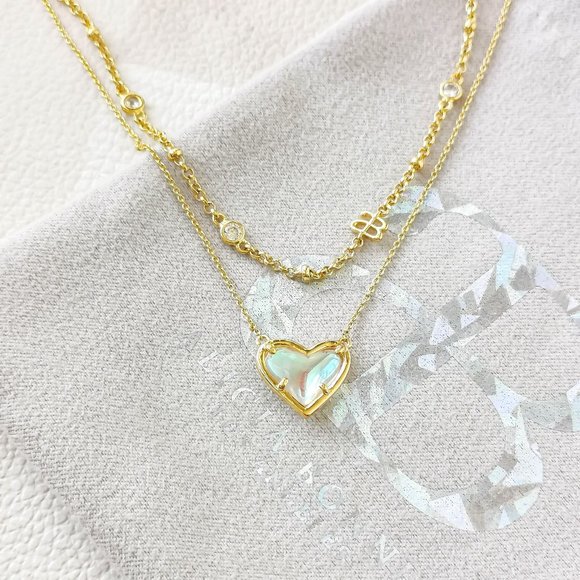 Alicia Bonnie In Love Necklace | Dichroic Glass gold - Picture 1 of 3